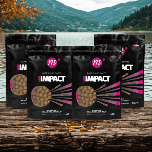 4x Mainline High Impact Shelf Life Boilies – Scopex Blackcurrant – AUTO DRAW
