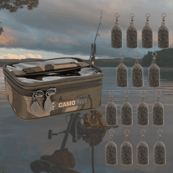 Fox Camolite Lead and Bits Bag with 15x Square Leads – AUTO DRAW
