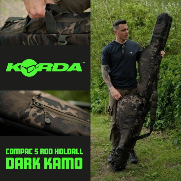 Korda Compac Dark Kamo 12ft 5 Rod Holdall – AUTO DRAW