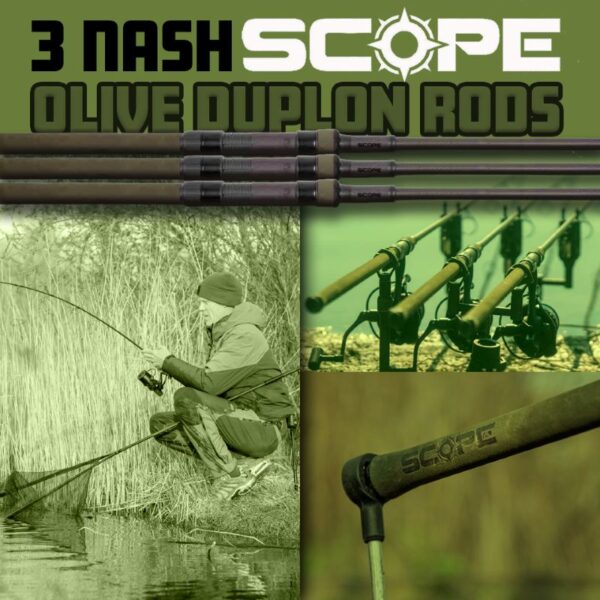 3x Nash Scope OPS Rods Olive Duplon of your Choice