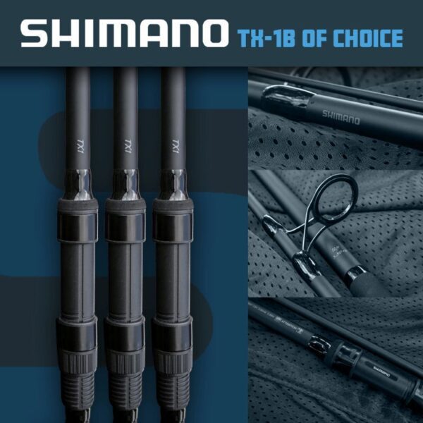 3x Shimano TX-1B Carp Rod Choice of Size – AUTO DRAW