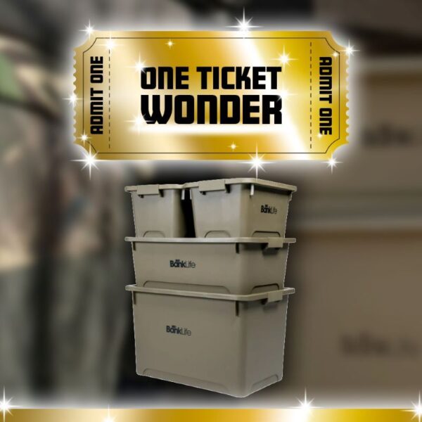 Nash Bank Life Stacker Storage Boxes Bundle – ONE TICKET WONDER – AUTO DRAW