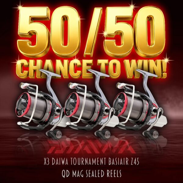 3x Daiwa Tournament Basiair Z45 QD Mag Sealed Reels – 50/50 CHANCE TO WIN INSTANTLY