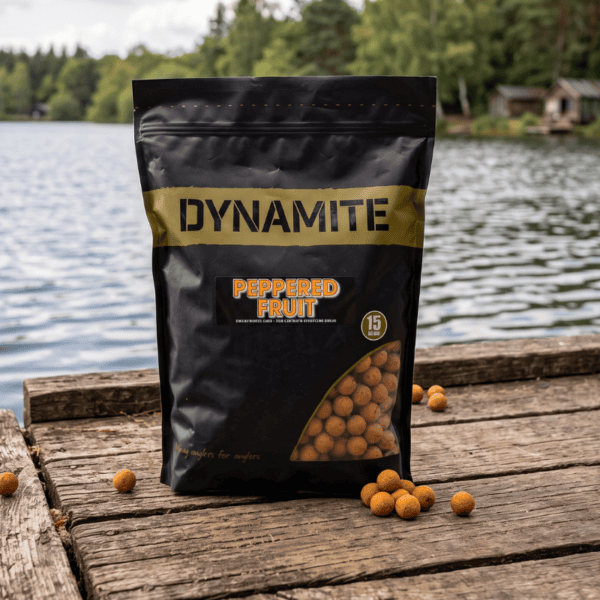 Dynamite Baits Peppered Fruit Shelf Life Boilies – 5kg – 15mm – AUTO DRAW