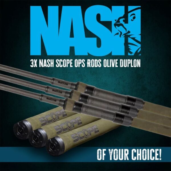 3x Nash Scope OPS Rods Olive Duplon of your Choice